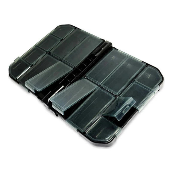 Gamakatsu G Box 388DD open, showing compartments on both sides with individual lids
