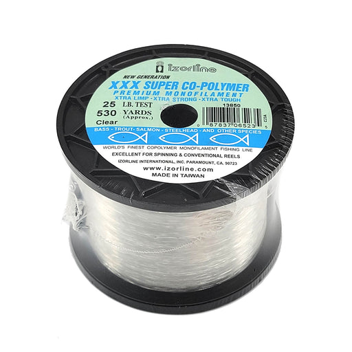 Quarter pound spool of Izorline XXX clear colored copolymer fishing line
