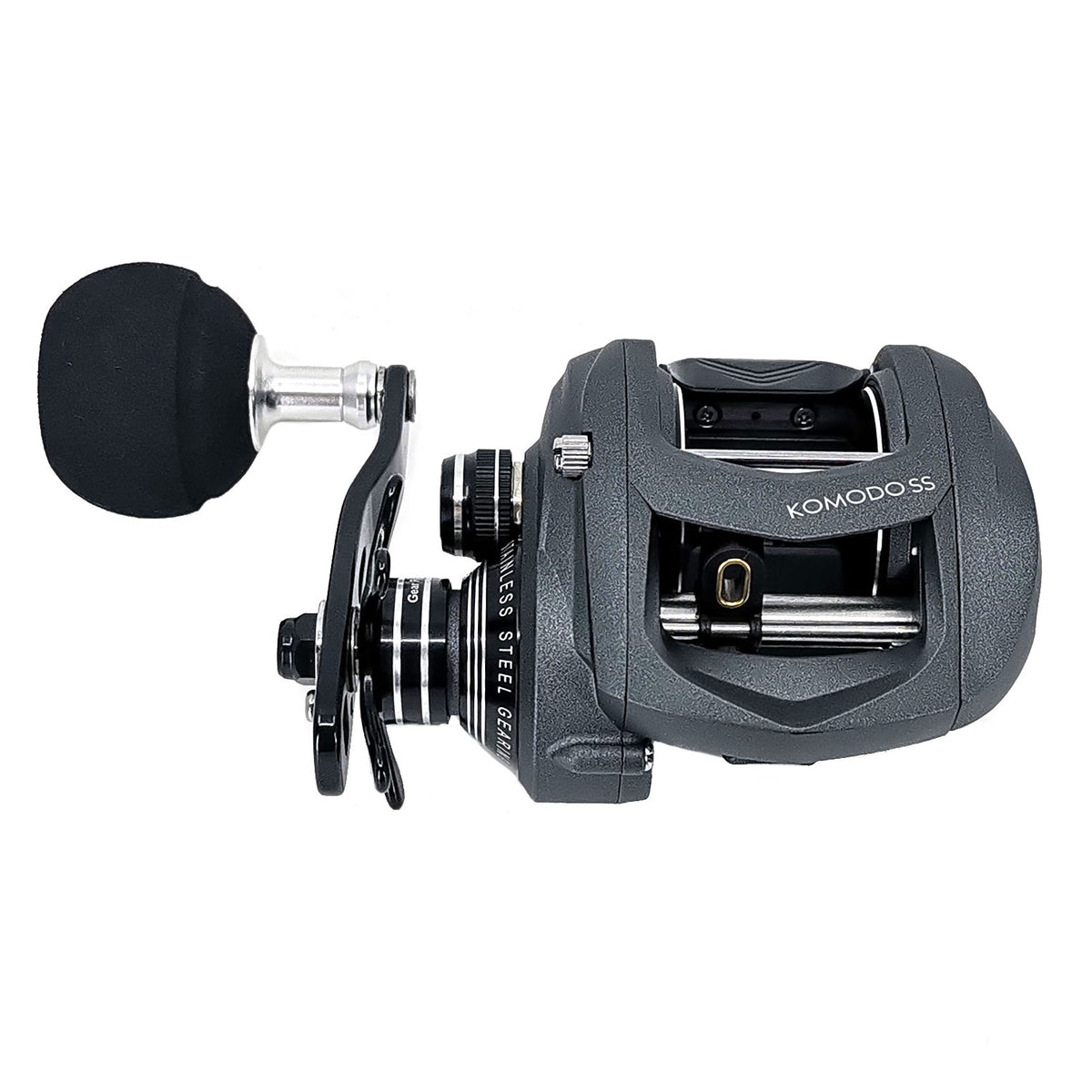 Okuma Komodo SS 400 Series Power Handle Low Profile Baitcaster, Right Hand