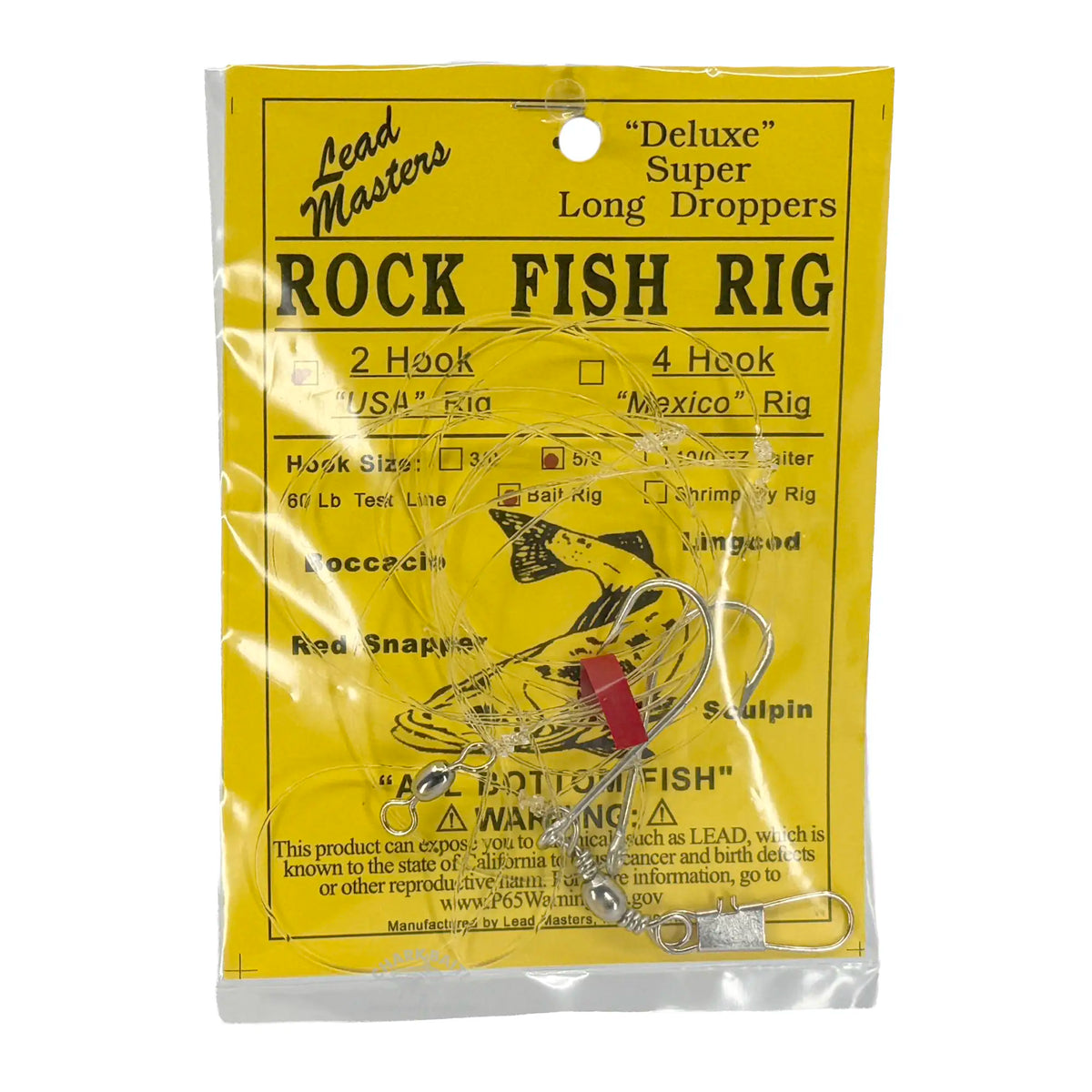 LM Rockfish Dropper Loop Rig 5/0 2-Hook