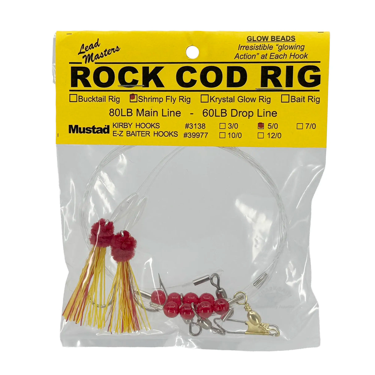 LM Rock Cod Shrimp Fly Rig 5/0 2-Hook