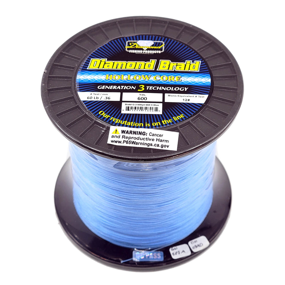 Momoi 74620 Diamond Braid Generation III Hollow Core 200lb 600yd Blue
