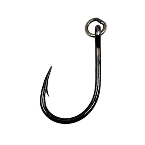 Mustad black nickel R94140 ringed J hook