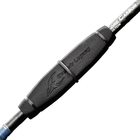 Oceans Legacy EVA rod protector installed on a slow-pitch rod blank