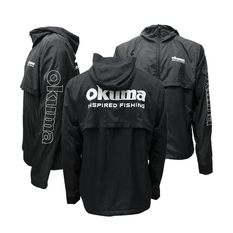 Okuma Zip Up Windbreaker 2024 — front, back and side views together