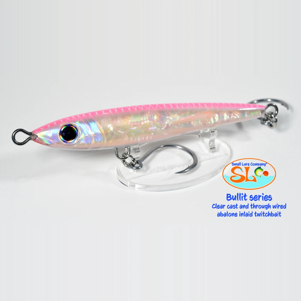 Small Lure Company Bullit twitch bait in Hot Pink, 150mm shown