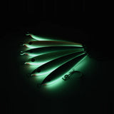Bullit twitch baits showing the glow belly in the dark