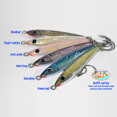 Small Lure Company Bullit twitch baits in all six colors