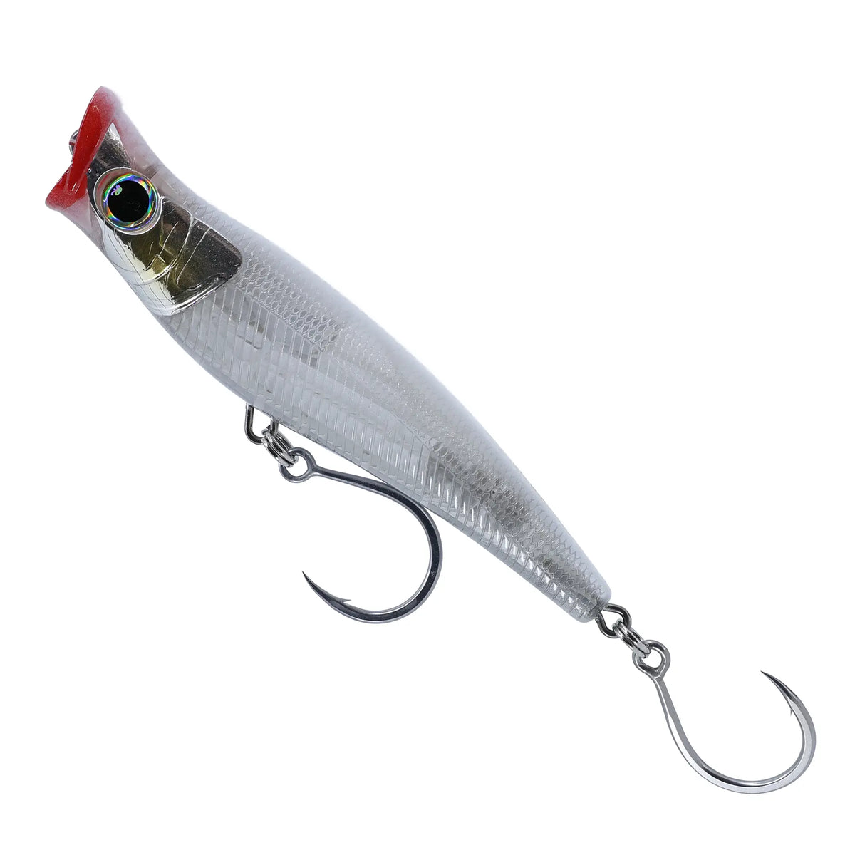 Small Lure Company Mikros-Pop popper in Pearl White, side view