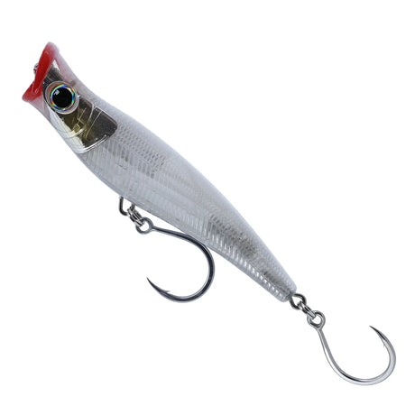 Small Lure Company Mikros-Pop popper in Pearl White, side view