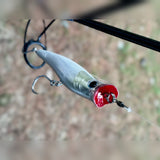 Mikros-Pop rigged with a split ring and swivel on the nose