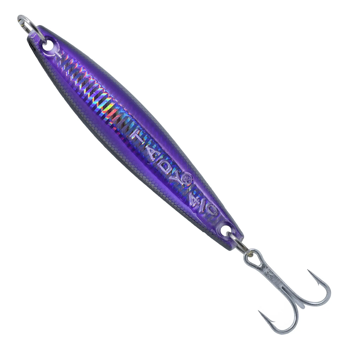Tady 4/0 Heavy Holographic Yoyo Irons - Treble Hook / Holo Purple