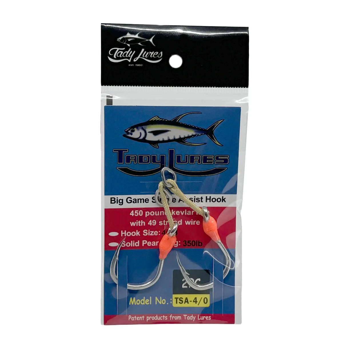 Tady Wire Single Assist Hooks 2pk