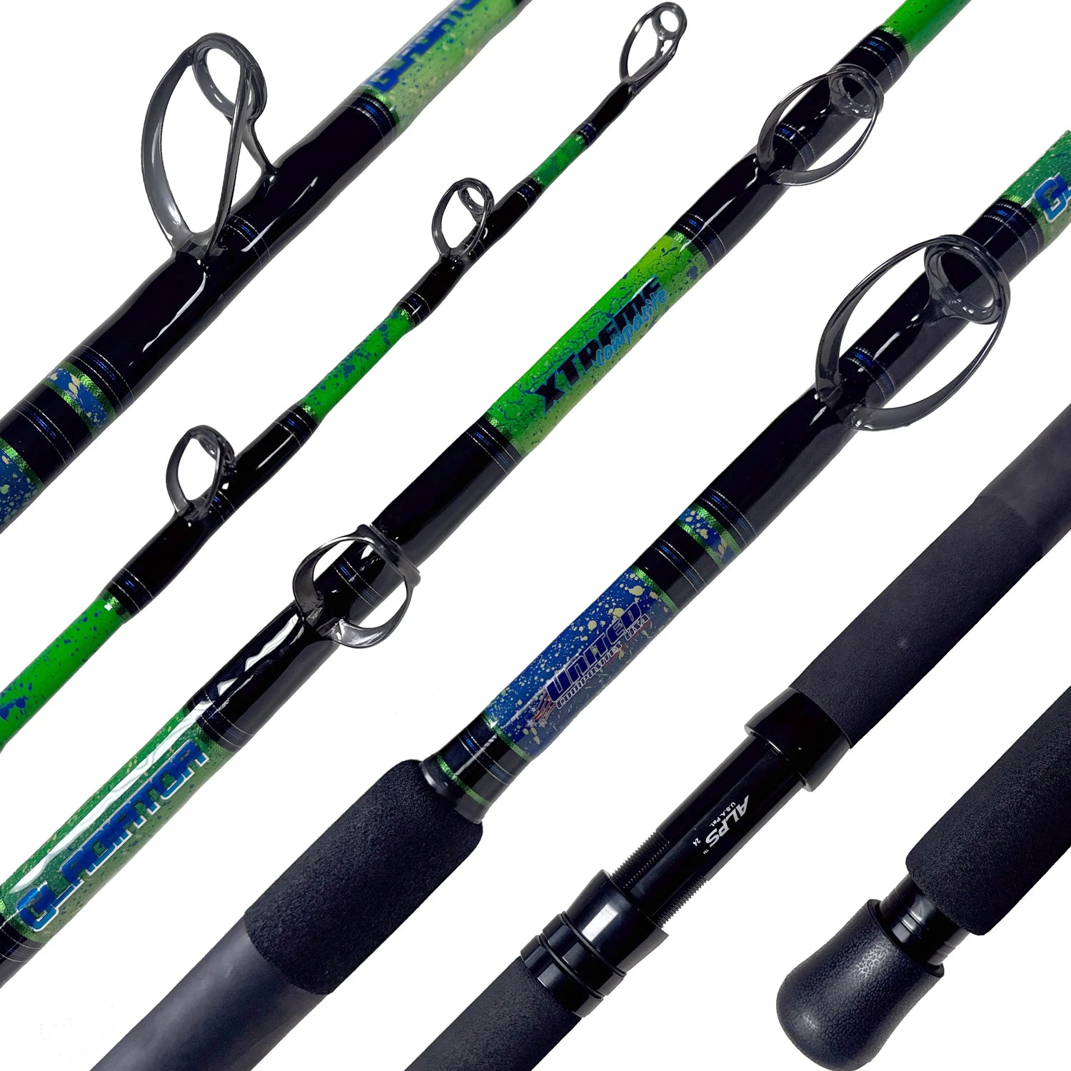 20-40 lb fishing pole saltwater fishing Star Rods Aerial Surf EX2040S11CT Spinning Rod 20-40lb 11' Cork Taped Tuppens Open guide casting rod with 8 guides on a spiral wrap carbon fiber blank What's a lighter, stronger 20-40lb