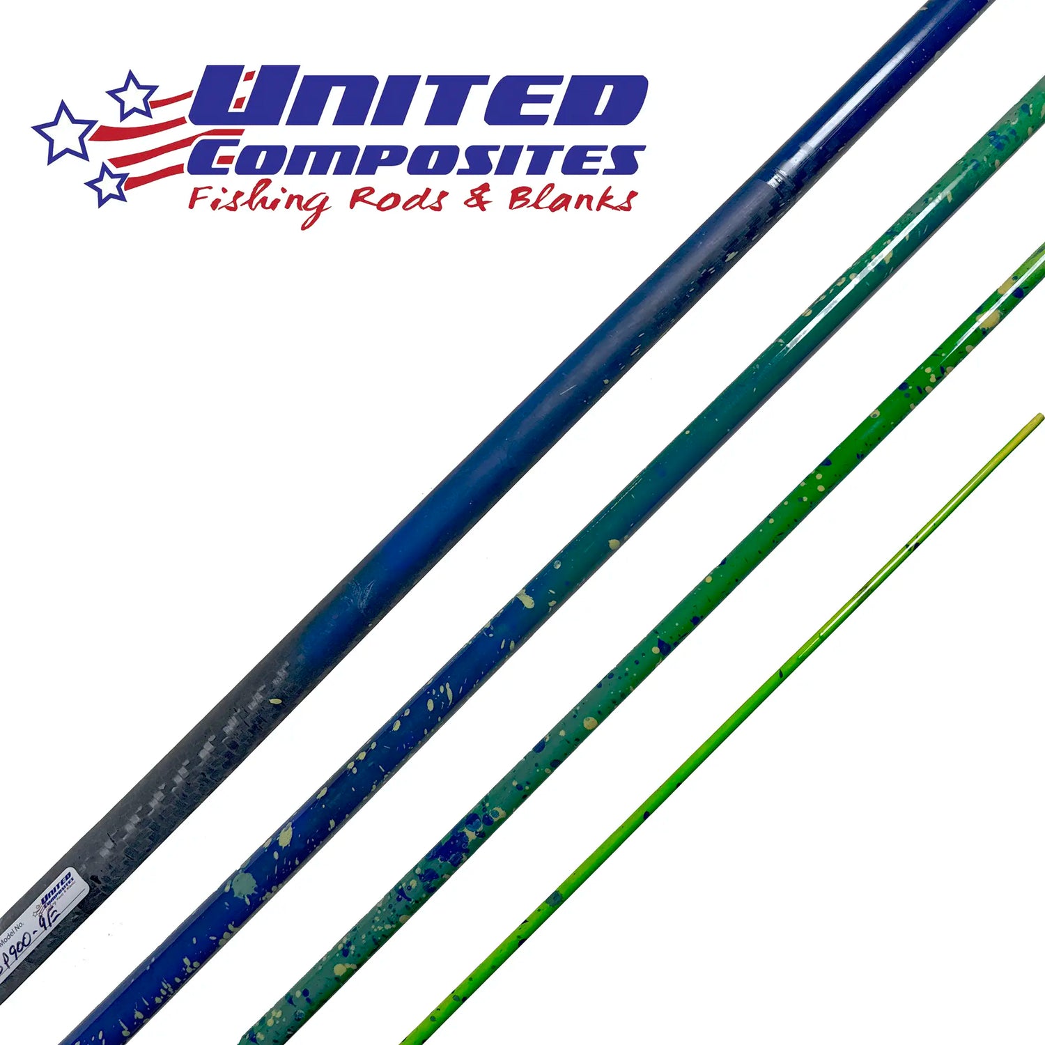 blue fishing pole blanks United Composites Limited Edition Mahi Blanks - CX 76 Viper | 7'6"