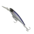 Fishing lure with a metallic finish on a white background
