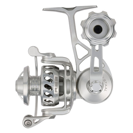 Van Staal VR II 25 spinning reel front view showing spool and bail