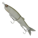 Fishing lure shaped like a fish on a white background