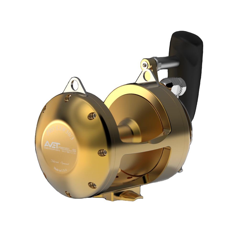 Avet EXW 30/3 RH-BK 3-Speed Lever Drag Conventional Reel Black