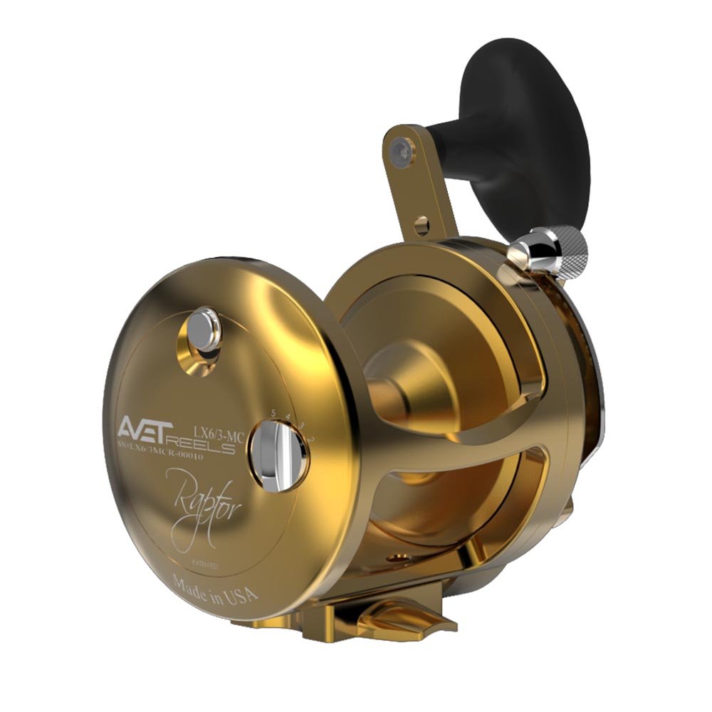 Avet LX Raptor 6/3 MC Two Speed Reels - Right Hand / Gold