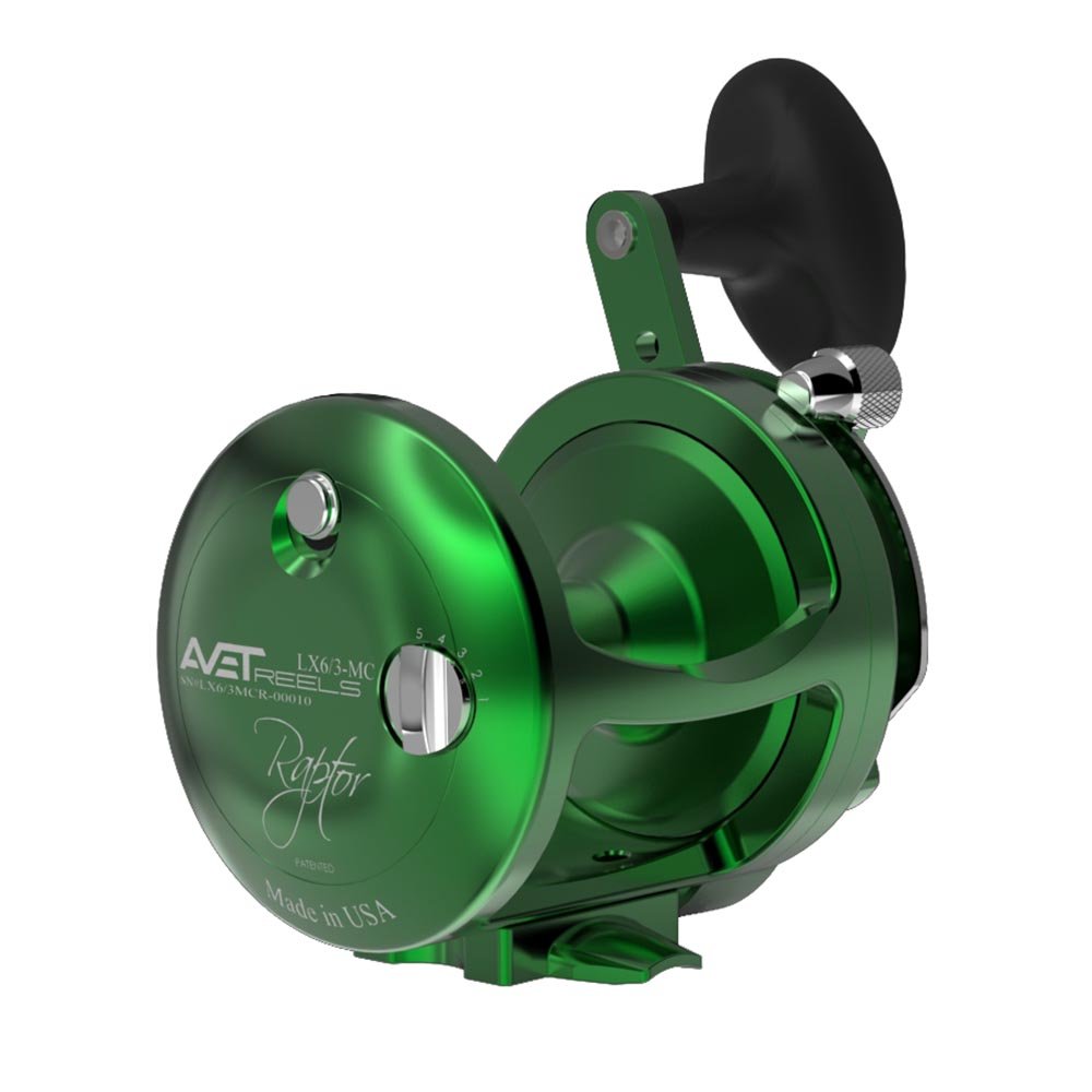 Avet LX Raptor 6/3 MC Two Speed Reels - Right Hand / Green