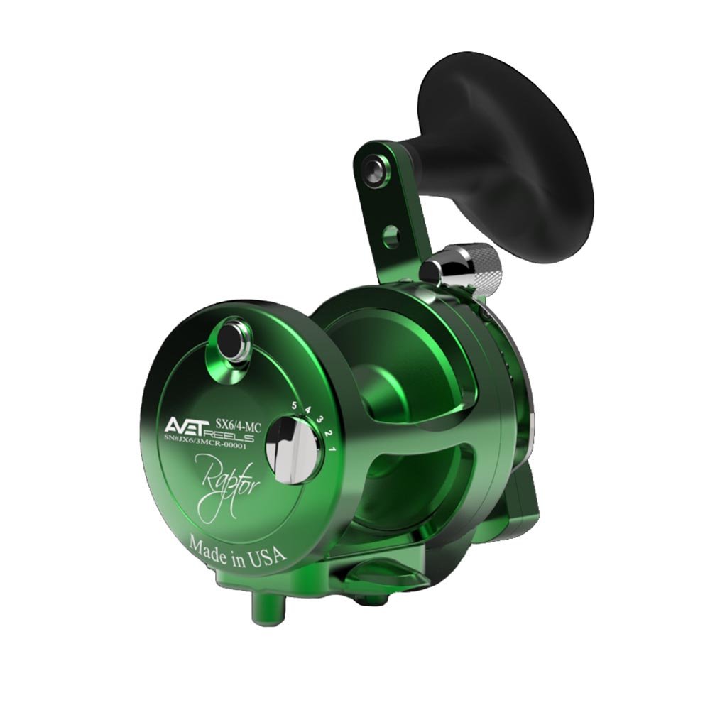 Avet SX Raptor 6/4 MC Two Speed Reels - Right Hand / Green