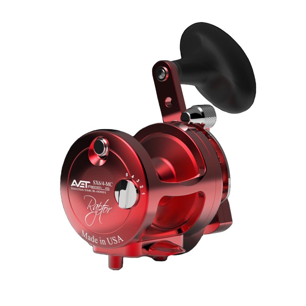 Avet SX Raptor 6/4 MC Two Speed Reels - Right Hand / Red