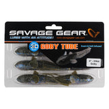 Savage Gear Cebos de tubo 3D Goby, paquete de 6