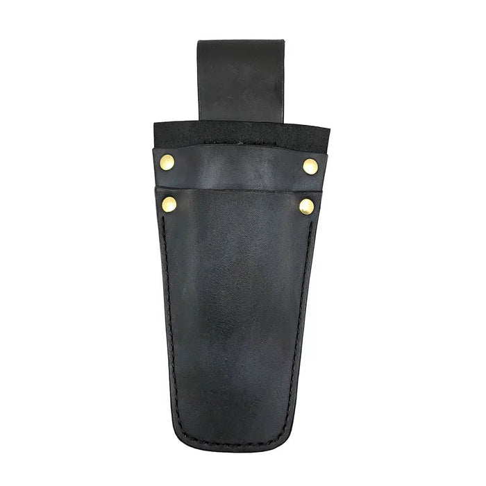 Black leather AC tool holster with a spot for needle nose and cutting pliers