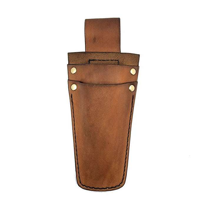 Brown Leather AC Tool Holster with a spot for needle nose and cutting pliers