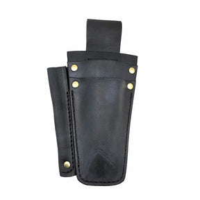 Black Leather AC Tool Holster with a spot for a tuna spike needle nose and cutting pliers