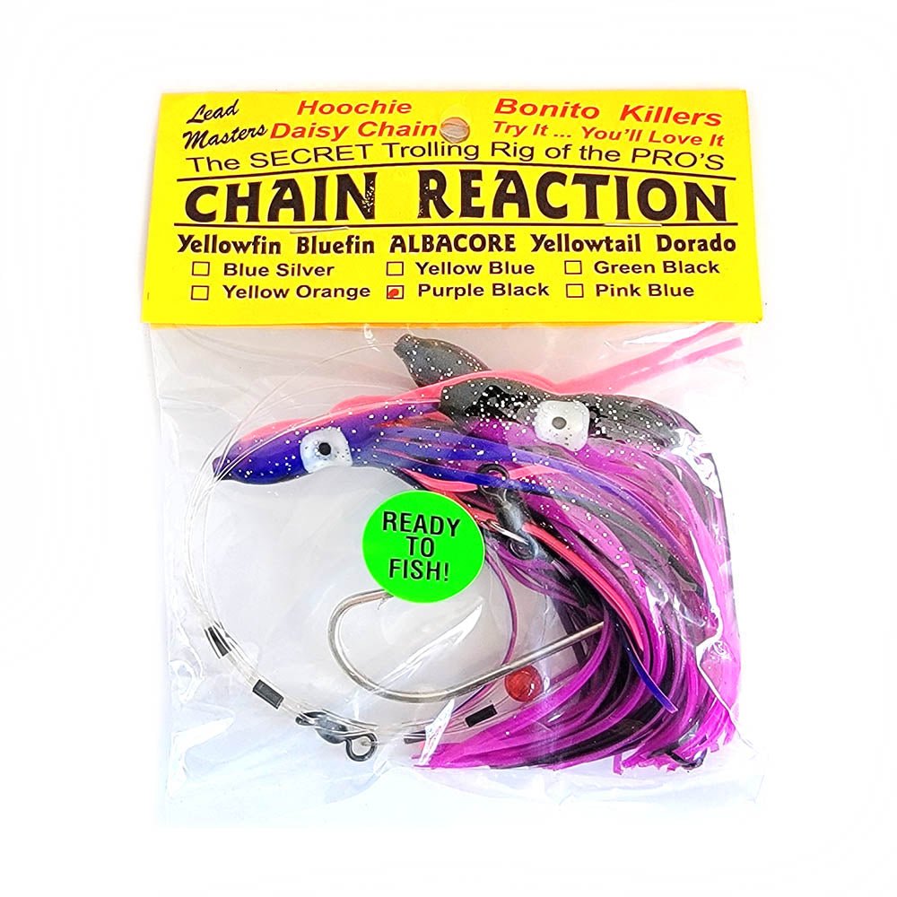 chainmail fishing lure Lead Masters Chain Reaction Daisy Chain Purple Black Versatile Techniques Saltwater Popper Fishing Hook carolina rig Color:(PKP) PINK PUNCH