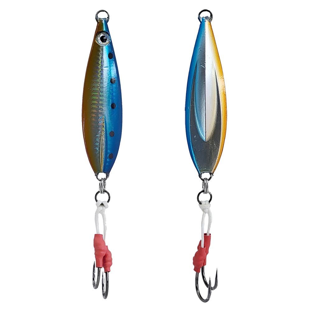 200 gram flat fall tuna fishing lures Shimano Butterfly Jigs - 250g Nothing lighter is really worth dropping over the side of the boat 200 gram flat fall tuna