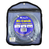 Momoi Hi-Catch Monofilament 100yd Leader Coils 130 lb / Smoke Blue