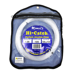 Momoi Hi Catch 100 yard clear monofilament fishing line leader coils