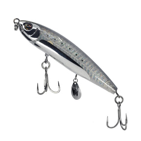 Mustad Oto Diving Pencil Stickbait Lures - Shiny Ghost Sardine