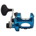 Okuma Custom Blue 12 size lever drag two speed fishing reel front view