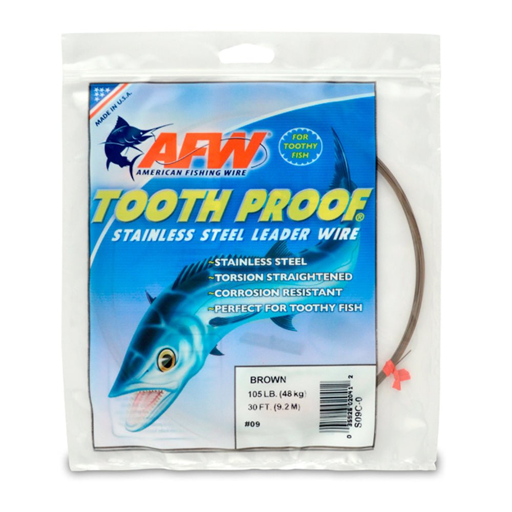 AFW Tooth Proof Single Stand Stainless Wire 30ft Camo — Charkbait