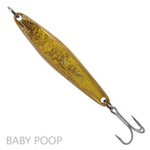 Salas 6X heavy yoyo iron jig in a baby poop color