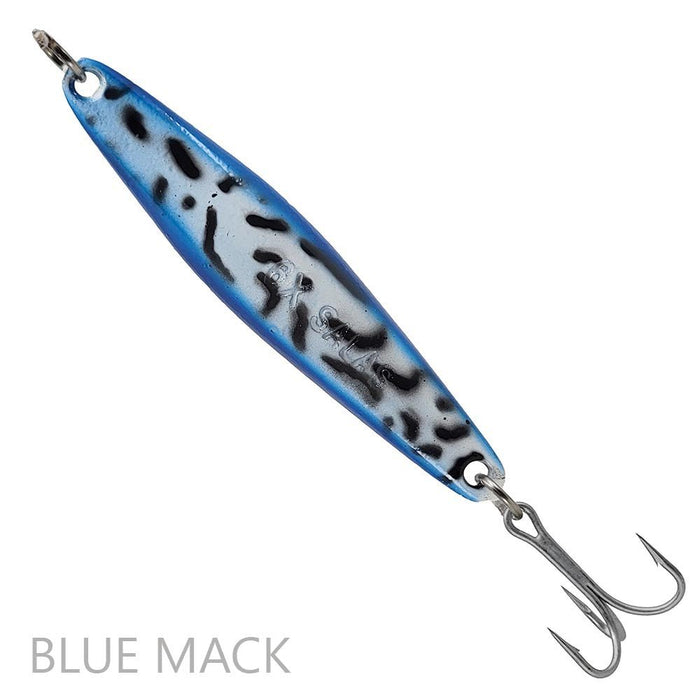 Salas 6X heavy yoyo iron jig in a blue mackerel color