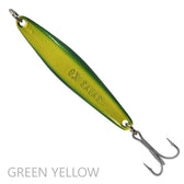 Salas 6X heavy yoyo iron jig in a green yellow color
