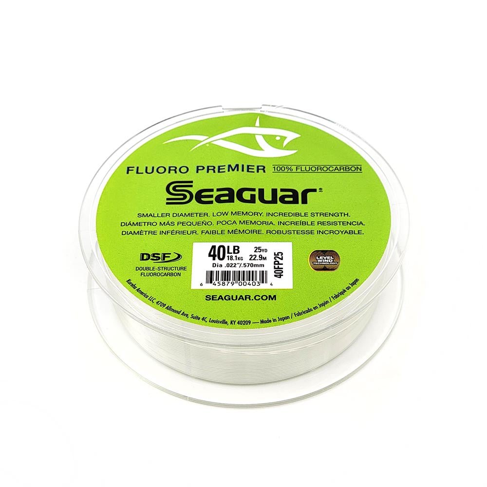Seaguar Fluoro Premier 100% Fluorocarbon Leader 25 yds 20 lb