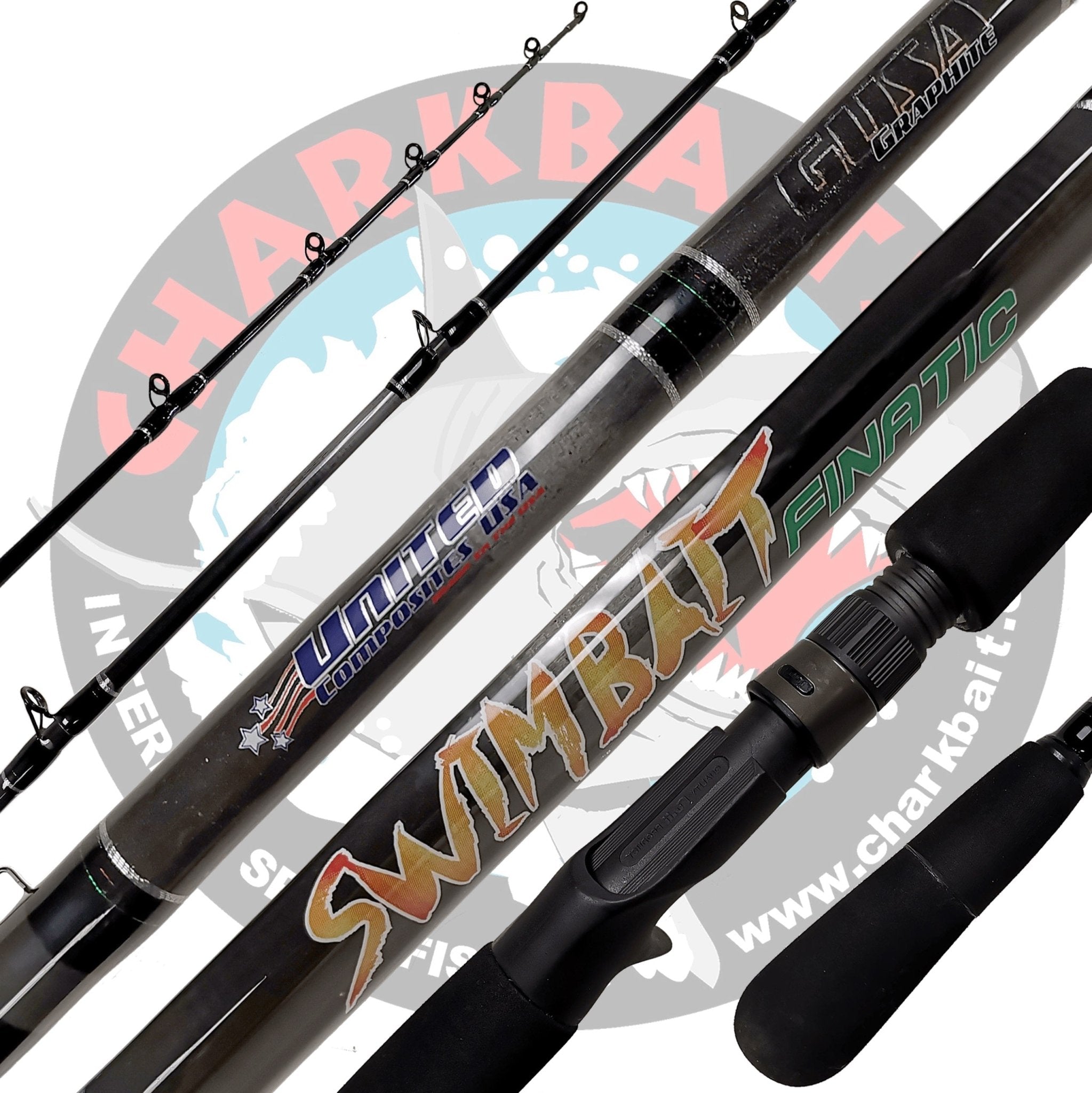 United Composites Swimbait Finatic Baitcasting Rods - RUC 76XH Frogger